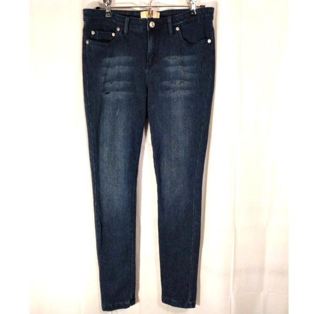 Michael Kors | Skinny Jeans | Medium Rise | Distressed/Whiskered | Size 6
